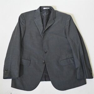 Joseph Abboud 44S Gray Zignone Wool Sharkskin Mens Blazer Suit Jacket Sport Coat